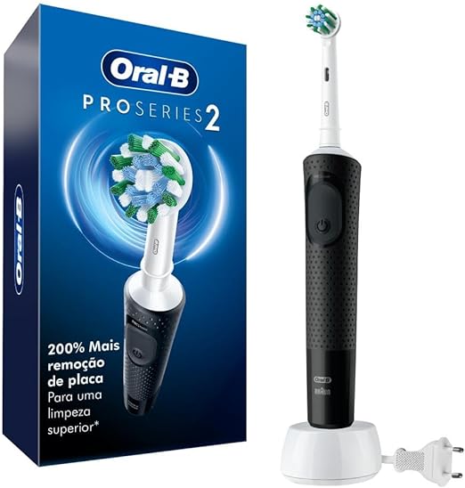 Embalagem e escova de dentes elétrica Oral-B ProSeries 2, de cor preta, 